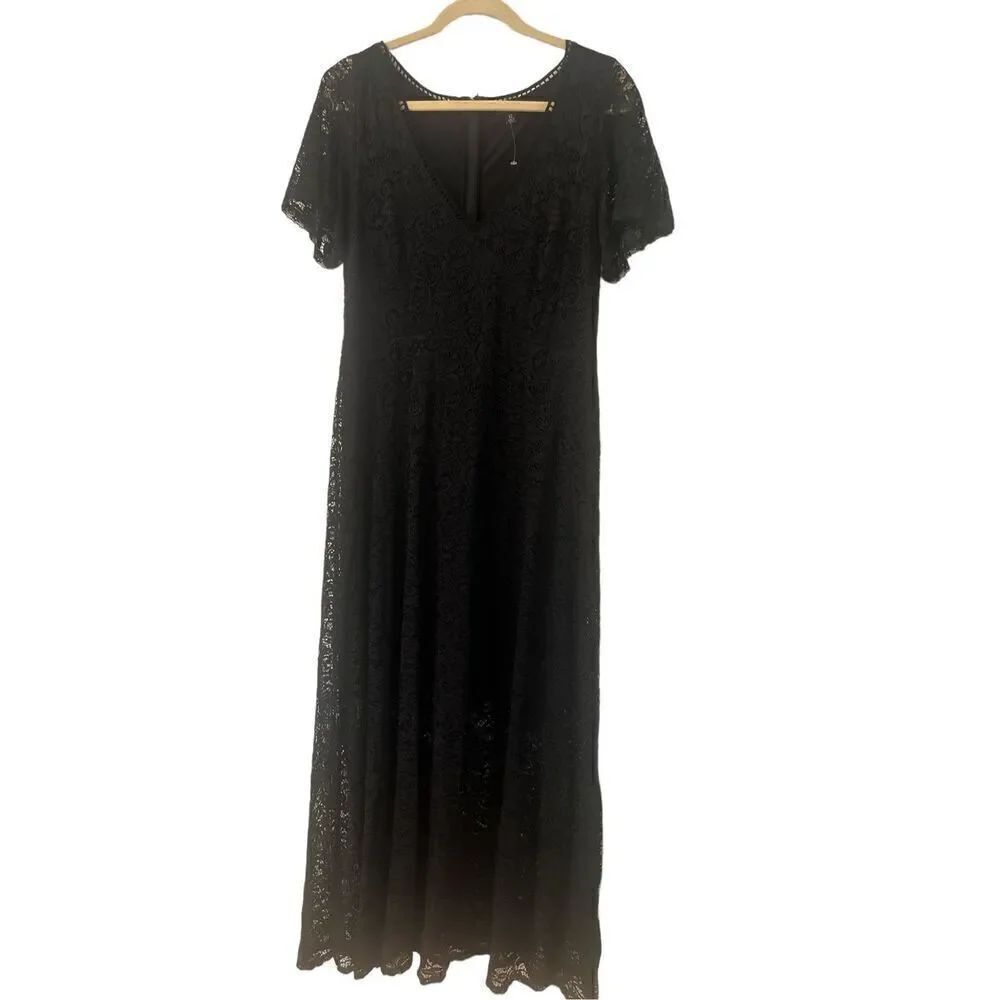 Torrid lace maxi dress flutter sleeve sz 12